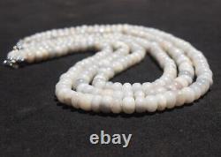 985 Cts Collier de perles de lune grise naturelle à trois brins en forme ronde SK 17 E512