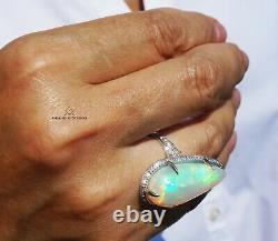 Anneau Opal Gold Diamond Natural 16.22ctw Gia Certified Retail 16100 $