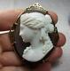 Antique Victorian Ariadne Hard Stone Cameo Brooch, Layaway Welcome