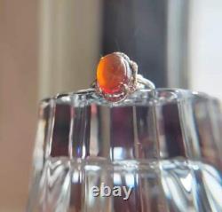 Bague en argent 925 avec pierre d'agate naturelle originale, élégante et merveilleuse pour femme