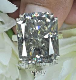 Bague en diamant gris de 33,45 Ct - Argent 925 certifié, extrait de la Terre, avec un superbe éclat