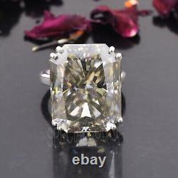 Bague en diamant gris de 33,45 Ct - Argent 925 certifié, extrait de la Terre, avec un superbe éclat