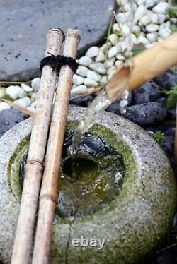 Bassin D'eau Japonais À Coupe Manuelle De Granit Naturel D45cm