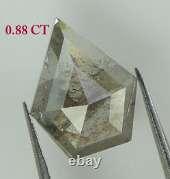 Bouclier En Diamant Naturel Noir Gris Couleur I3 Clarté 7,90 MM 0,88 Ct L7233