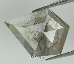 Bouclier En Diamant Naturel Noir Gris Couleur I3 Clarté 7,90 MM 0,88 Ct L7233