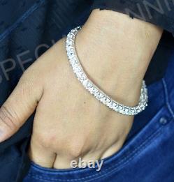 Bracelet de tennis mixte en diamant blanc 24 carats - Superbe lustre et éclat ! Certifié