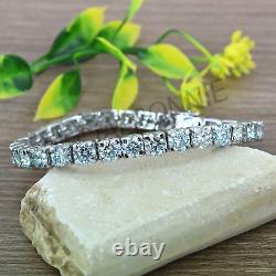 Bracelet de tennis mixte en diamant blanc 24 carats - Superbe lustre et éclat ! Certifié