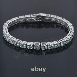 Bracelet de tennis mixte en diamant blanc 24 carats - Superbe lustre et éclat ! Certifié