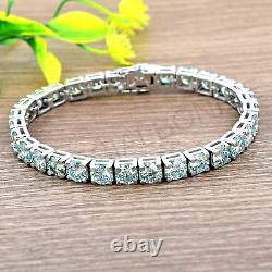 Bracelet de tennis mixte en diamant blanc 24 carats - Superbe lustre et éclat ! Certifié