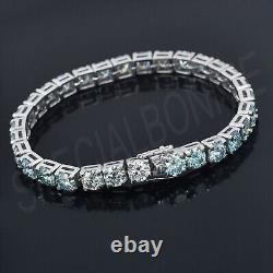 Bracelet de tennis mixte en diamant blanc 24 carats - Superbe lustre et éclat ! Certifié