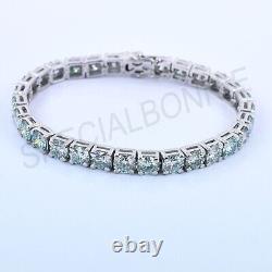 Bracelet de tennis mixte en diamant blanc 24 carats - Superbe lustre et éclat ! Certifié