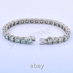 Bracelet de tennis mixte en diamant blanc 24 carats - Superbe lustre et éclat ! Certifié