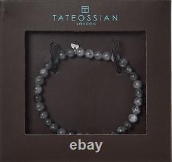 Bracelet extensible TATEOSSIAN en perles gris & noir en pierres semi-précieuses de 22cm PDSF £125