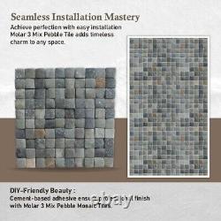 Carrelage mural et de sol en mosaïque de pierre naturelle Molar 3 Mix (21,36 $/pied carré)