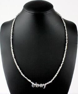 Collier en pierre précieuse de diamant brut Diamant blanc Diamant brut naturel 31 carats / 47 cm