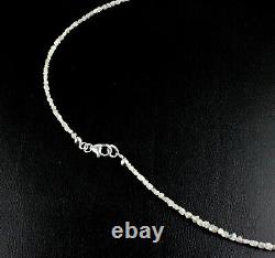 Collier en pierre précieuse de diamant brut Diamant blanc Diamant brut naturel 31 carats / 47 cm