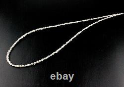 Collier en pierre précieuse de diamant brut Diamant blanc Diamant brut naturel 31 carats / 47 cm