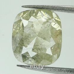 Coussin De Couleur Gris Diamanté Naturel I1 Clarity 6,60 MM 1,40 Ct Kr1842