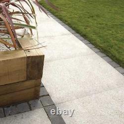 Dalles de patio en granit sablées à la mitrailleuse, brume argentée, 600x600x20mm, pavage extérieur, 15.12m2.