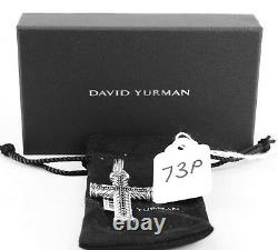 David Yurman Amazing Silver 52 MM Chevron Cross Color Changing Garnet Nouveau 73p