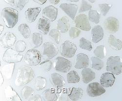 Diamant Loose Naturel Forme De Tranche Gris Blanc Couleur 3,5 À 6,00 MM 2.0 Ct Lot Q60