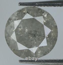 Diamant Loose Naturel Rond Gris Couleur I3 Clarté 5,80 MM 0,86 Ct L7246
