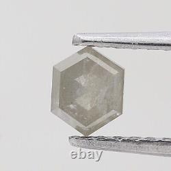 Diamant Naturel 0.63tcw Couleur Grise Taille Brillante Hexagonale Diamant Fantaisie