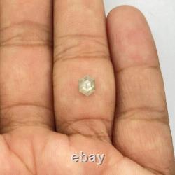 Diamant Naturel 0.63tcw Couleur Grise Taille Brillante Hexagonale Diamant Fantaisie