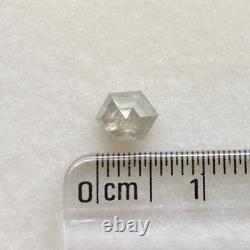 Diamant Naturel 0.63tcw Couleur Grise Taille Brillante Hexagonale Diamant Fantaisie