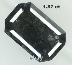 Diamant Naturel Loose Couleur Grise Émeraude Clarté I3 8.10 MM 1.87 Ct Kdl6838
