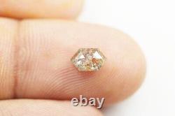 Diamant Sel et Poivre Gris Couleur 0.56 CT 7.3 MM Forme Hexagonale Naturelle Loose