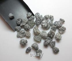 Diamant brut gris naturel non coupé étincelant - Cadeau pour maman