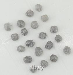 Diamant brut gris naturel non taillé de 3-3,5 mm pour bijoux