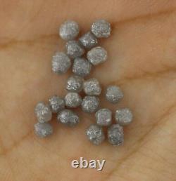 Diamant brut gris naturel non taillé de 3-3,5 mm pour bijoux