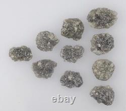 Diamant brut gris naturel non taillé, sans conflit, pour utilisation dans les bijoux.