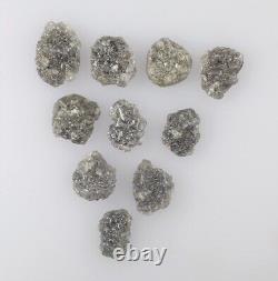 Diamant brut gris naturel non taillé, sans conflit, pour utilisation dans les bijoux.