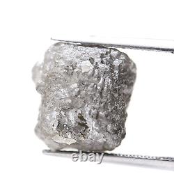 Diamant brut naturel non taillé de 14+tcw couleur grise diamant irrégulier