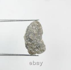 Diamant brut non coupé de couleur grise de 7,66 Ct, pierre brute naturelle en vrac VG24