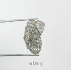 Diamant brut non coupé de couleur grise de 7,66 Ct, pierre brute naturelle en vrac VG24