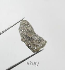 Diamant brut non coupé de couleur grise de 7,66 Ct, pierre brute naturelle en vrac VG24