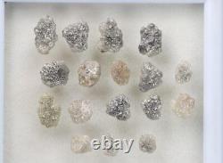 Diamant brut non coupé gris de 6 carats naturel, pour bijoux