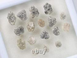 Diamant brut non coupé gris de 6 carats naturel, pour bijoux