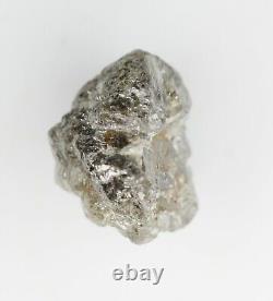 Diamant brut non taillé naturel de couleur grise de 6,18 carats, pierre brute VG65