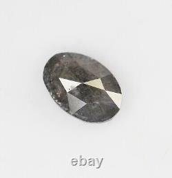 Diamant loose naturel oval de 0,54 ct, couleur gris, forme ovale, diamant salt and pepper.