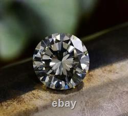 Diamant naturel 4ct couleur grise coupe ronde VVS1 pierre précieuse non montée