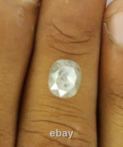 Diamant naturel Gris Diamant Ovale Taille Brillant Plein 3.10tcw Pour Bague