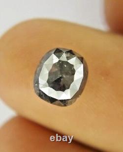 Diamant naturel gris ovale à taille complète de 1,81 ct 7,6 x 6,9 x 3,6 mm pour cadeau