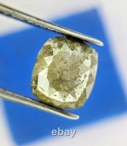 Diamant naturel gris ovale taillé en rose 1,97 ct 7,7 x 6,8 x 4,0 mm - Meilleure offre de cadeau