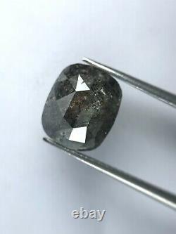 Diamant naturel rustique de 2,63 carats jaunâtre gris étincelant en coupe ovale en forme de rose pour cadeau