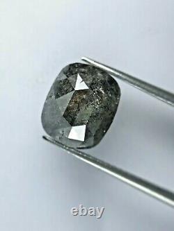 Diamant naturel rustique de 2,63 carats jaunâtre gris étincelant en coupe ovale en forme de rose pour cadeau